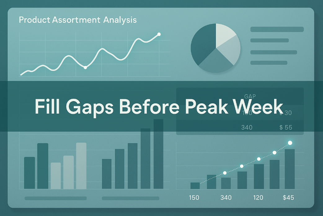 Product Assortment Analysis: Fill Gaps Before Peak Week