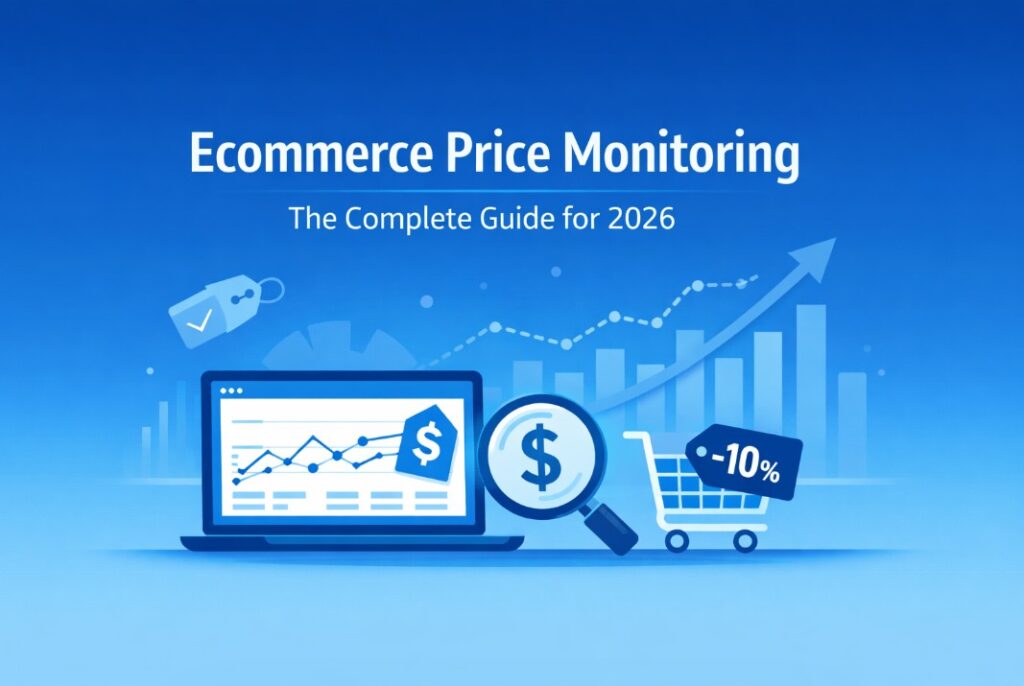 Ecommerce price monitoring dashboard with competitor pricing trends and dynamic pricing insights