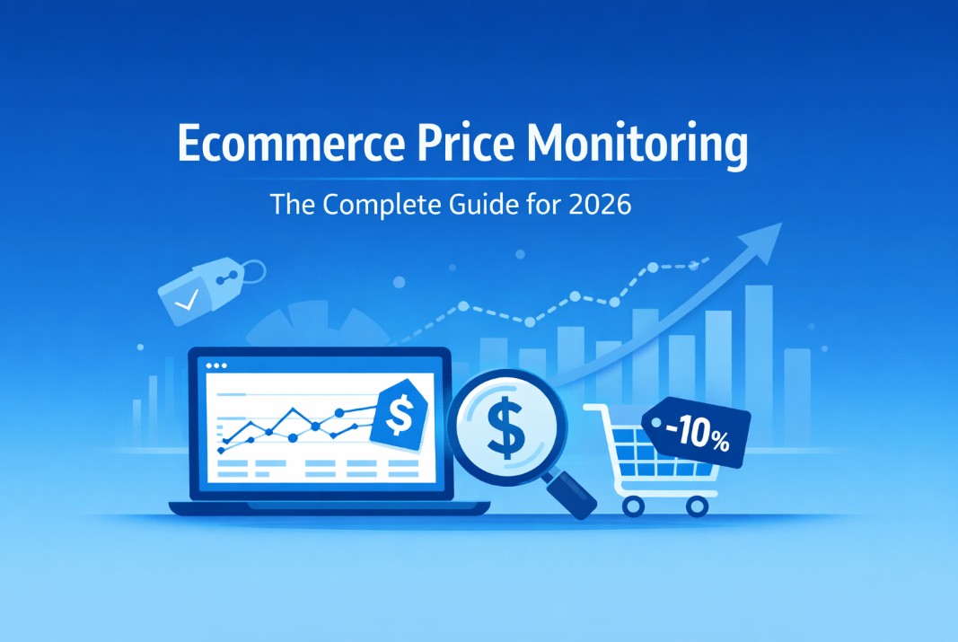 Ecommerce price monitoring dashboard with competitor pricing trends and dynamic pricing insights
